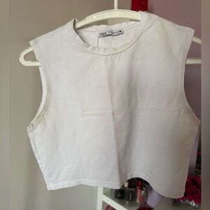 Zara Cream Muscle Tee